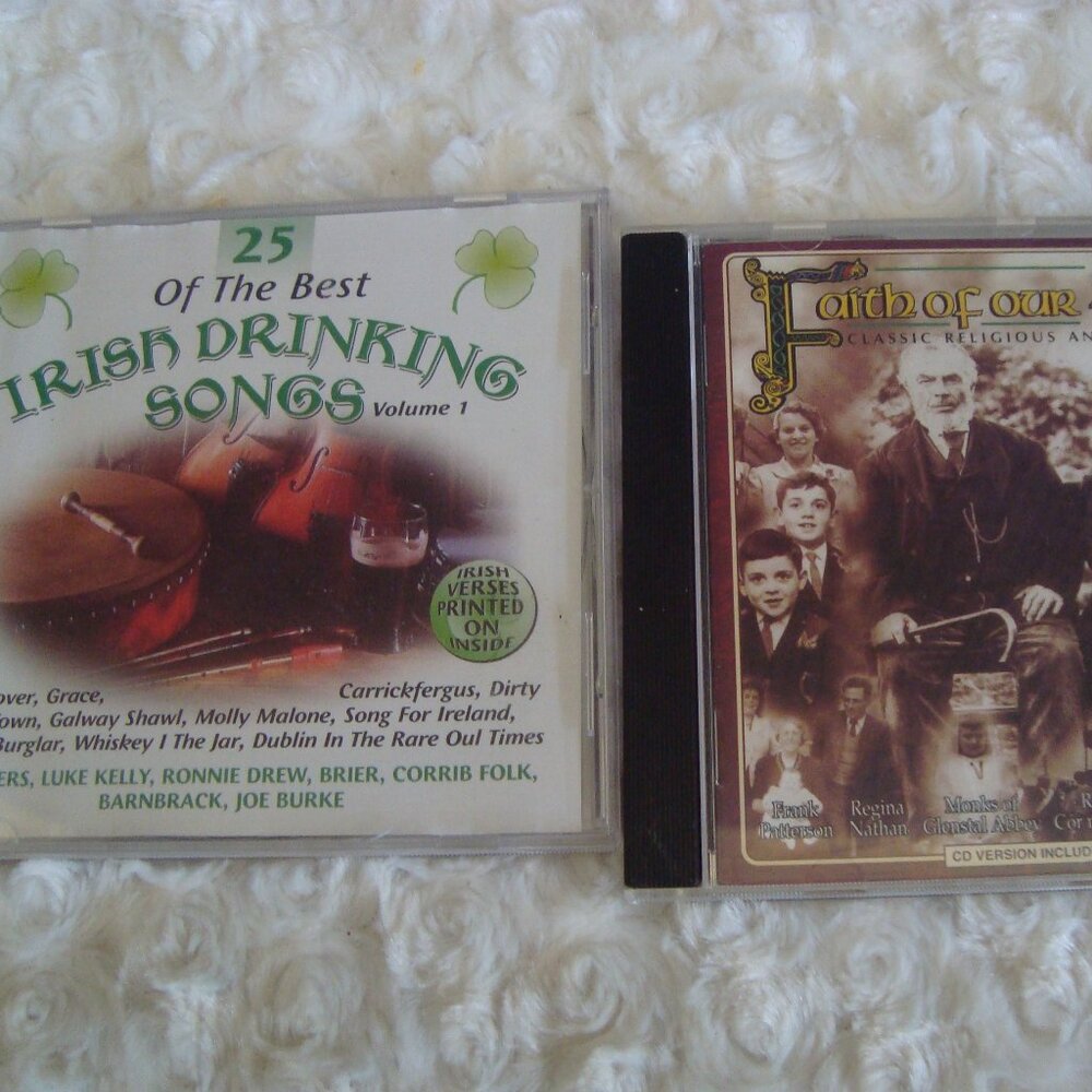 Irish Music Lot of 2 CDs "Best of Irish Drinking Songs" "Faith of our Fathers"